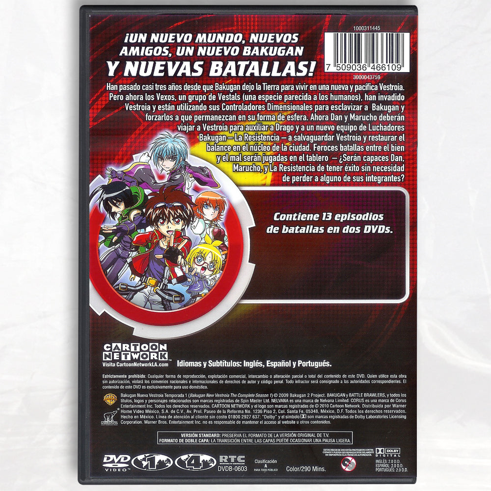 Bakugan Nueva Vestroia Temporada 1 DVD