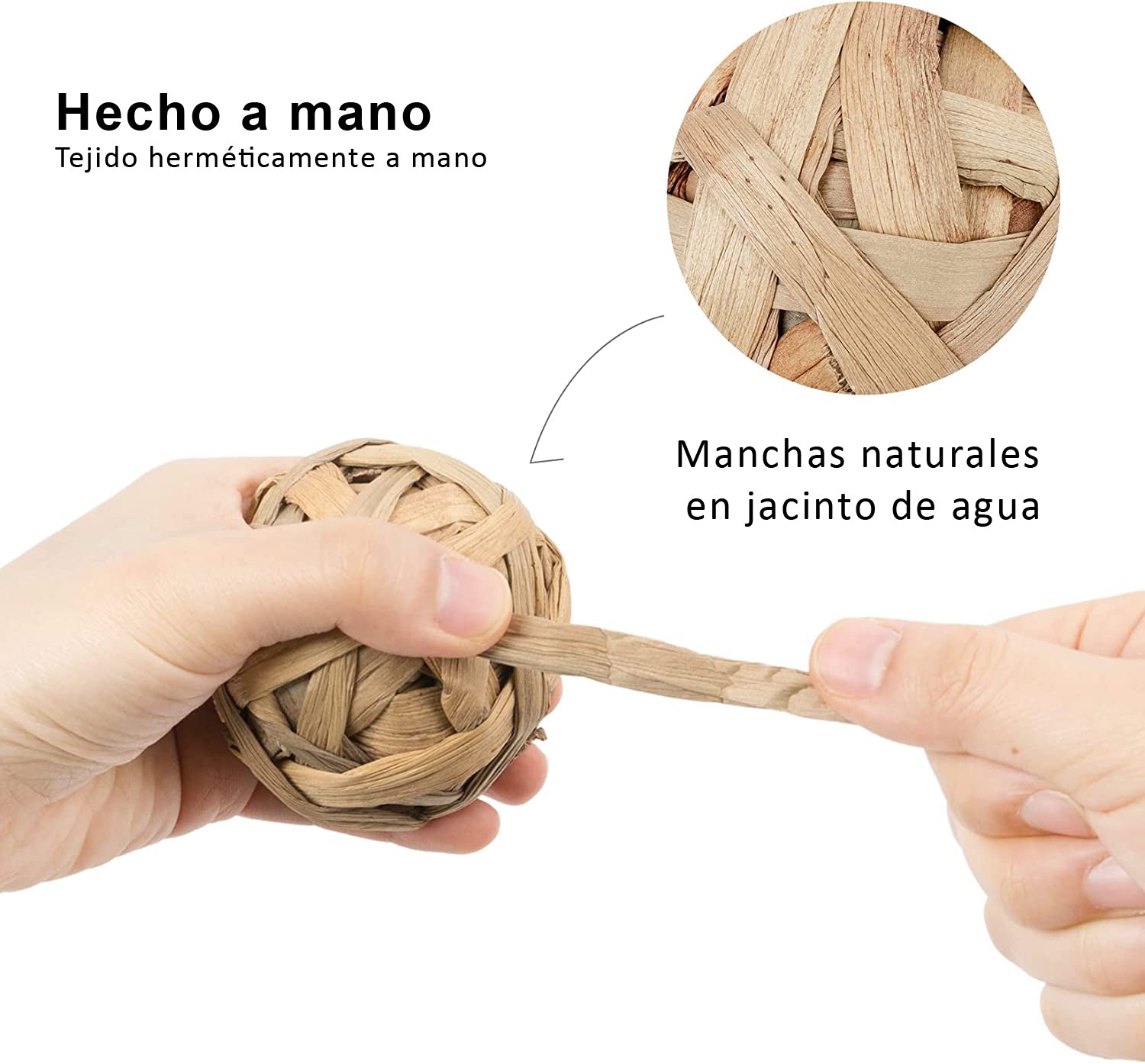 Pelotas de material vegetal masticables