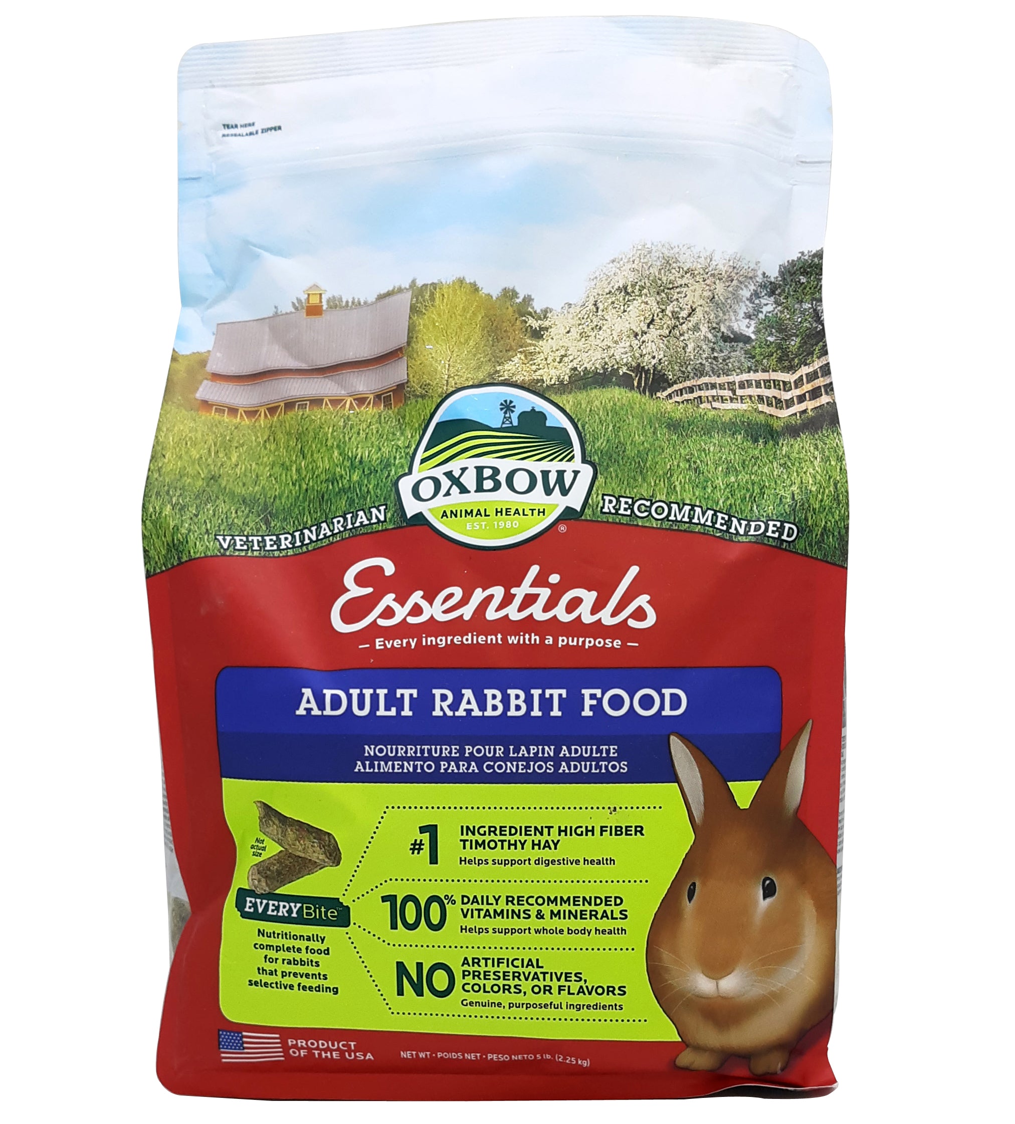 Alimento para Conejo Adulto Oxbow 2.25Kg