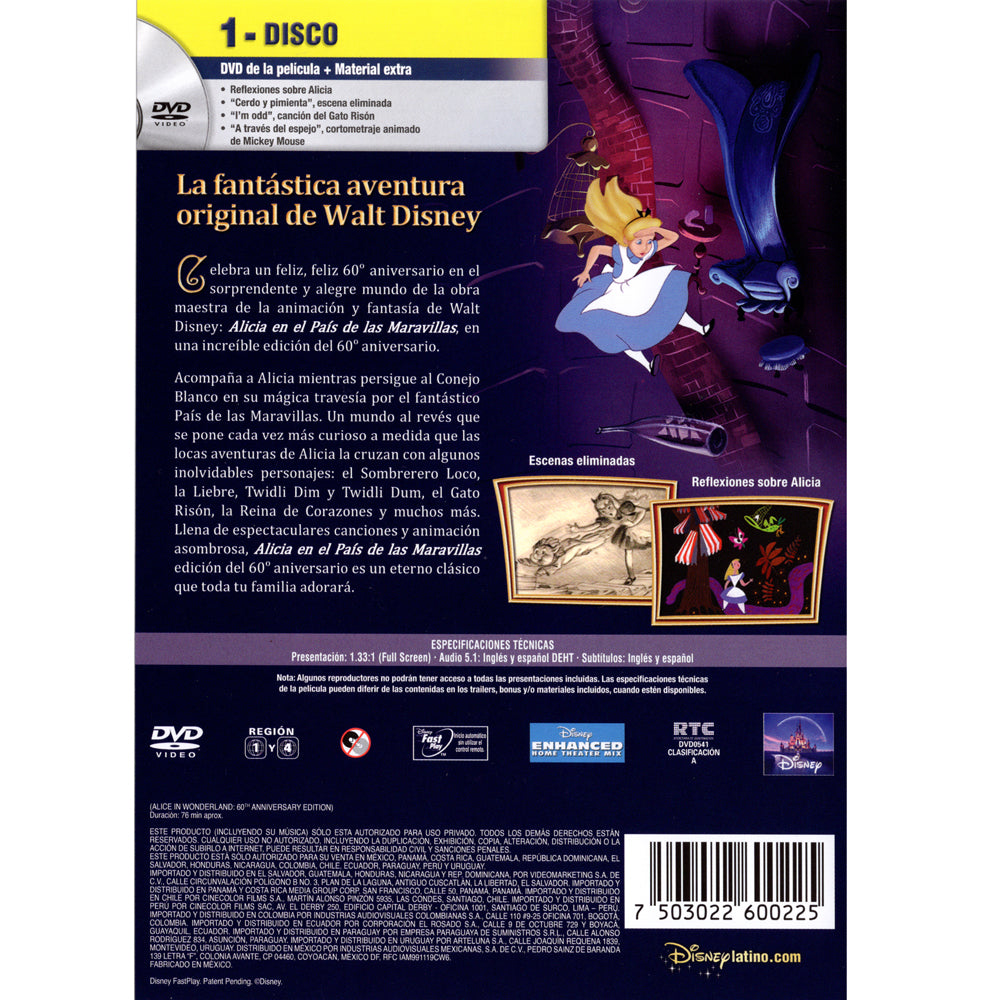 Alicia en el Pais de las Maravillas DVD
