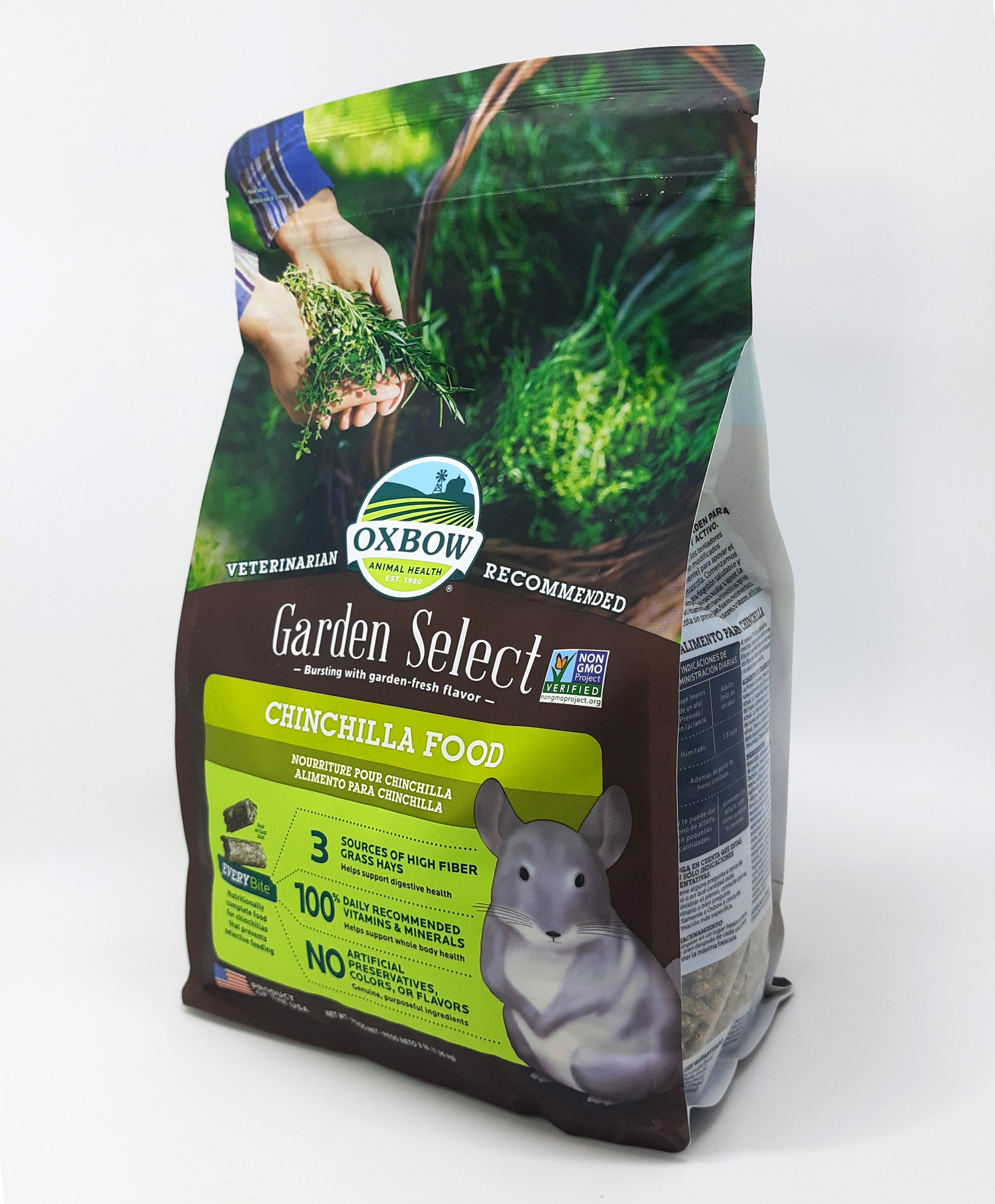 Alimento para Chinchilla Garden Select Oxbow 1.3Kg