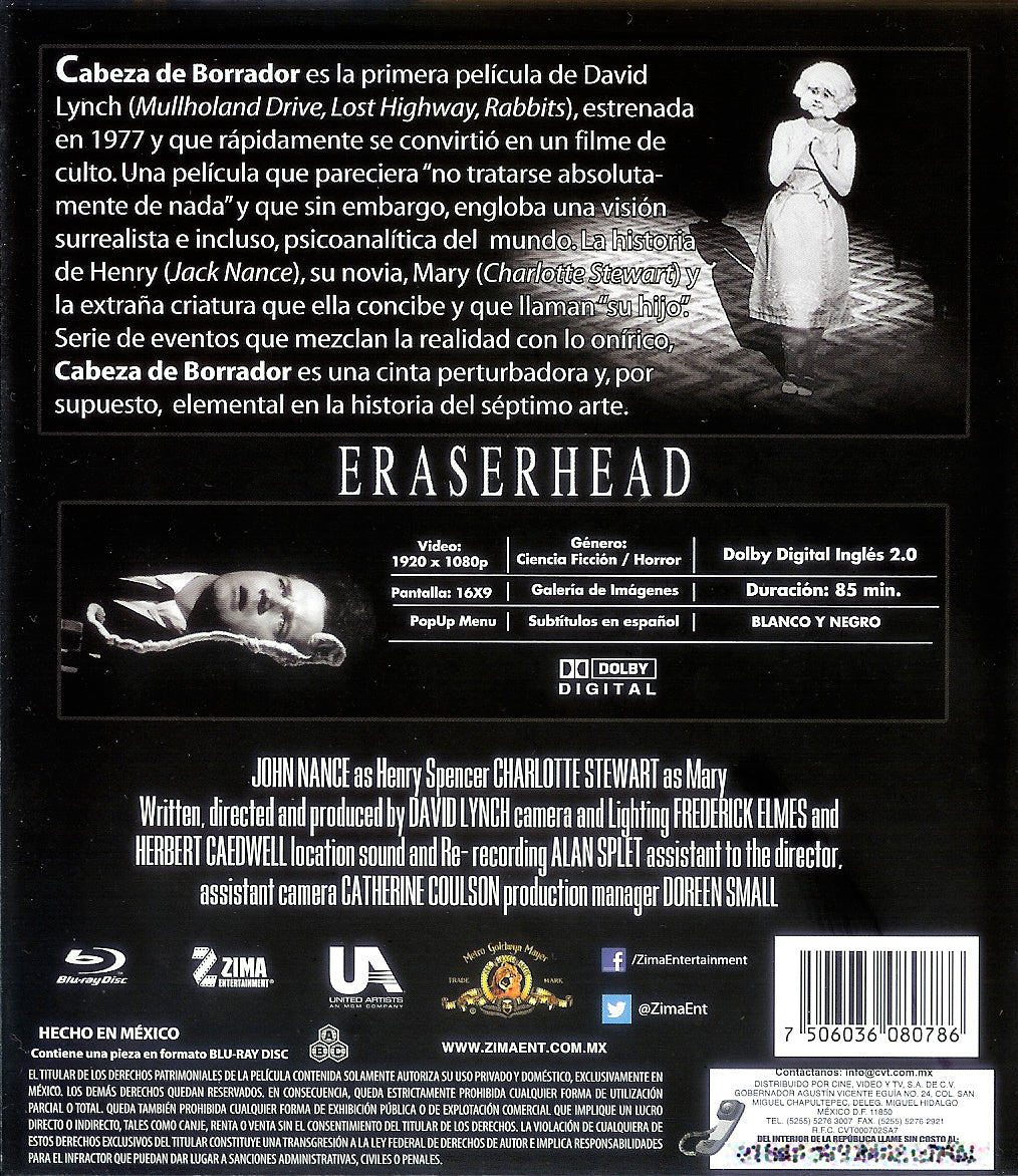 Cabeza de Borrador Blu-ray