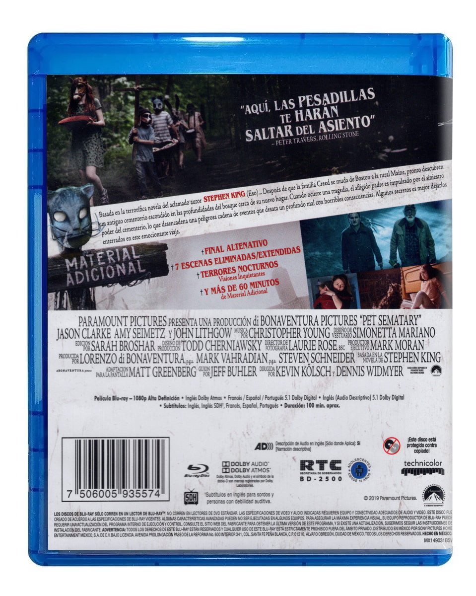 Cementerio Maldito de Stephen King Blu-ray