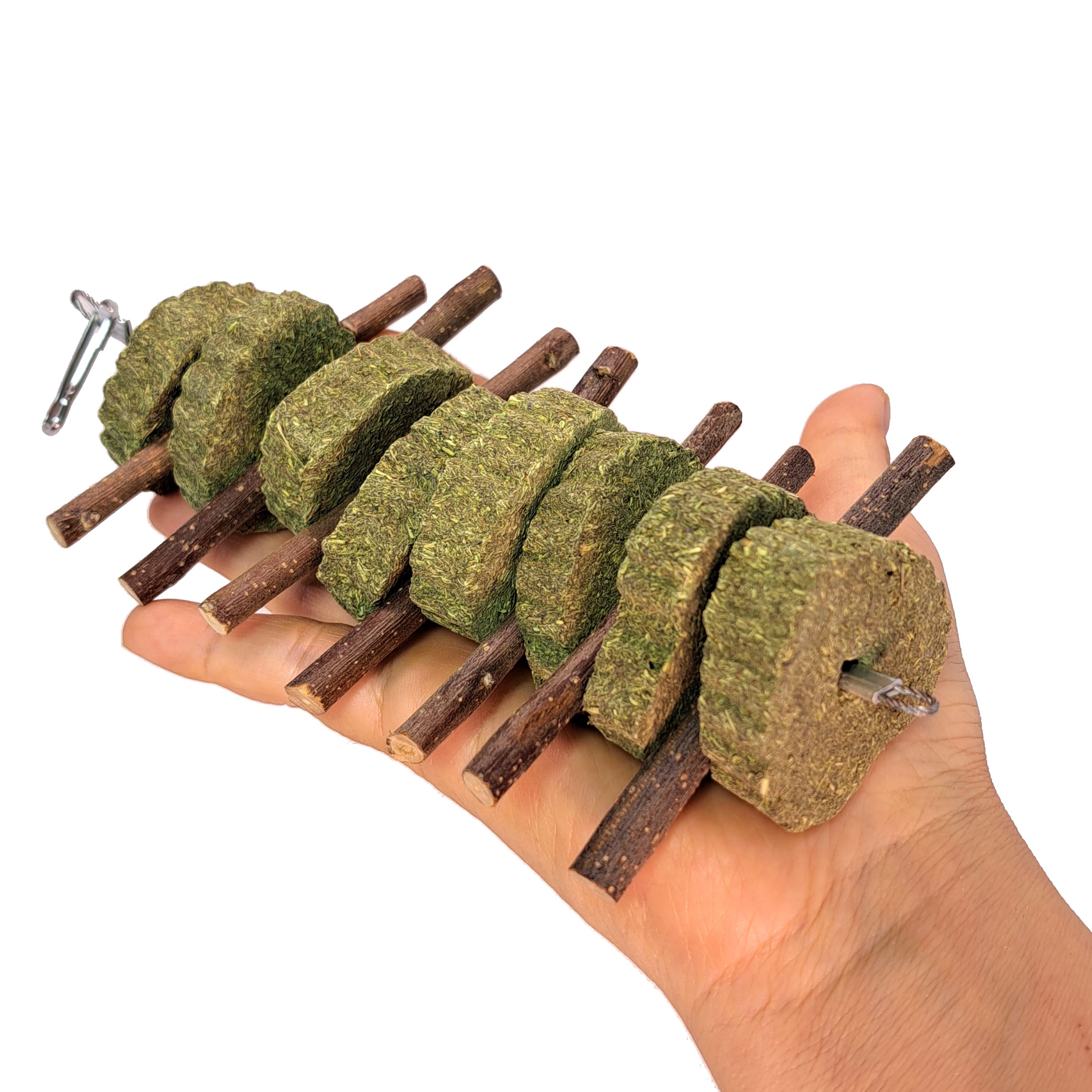 Colgante galletas de heno y palitos de manzano