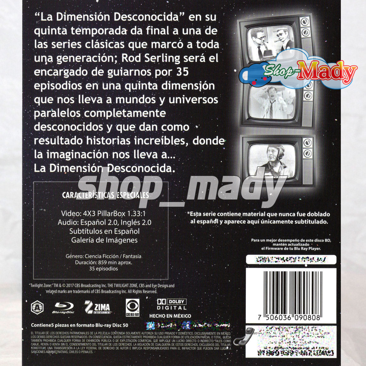 La Dimension Desconocida La Quinta Temporada Blu-ray