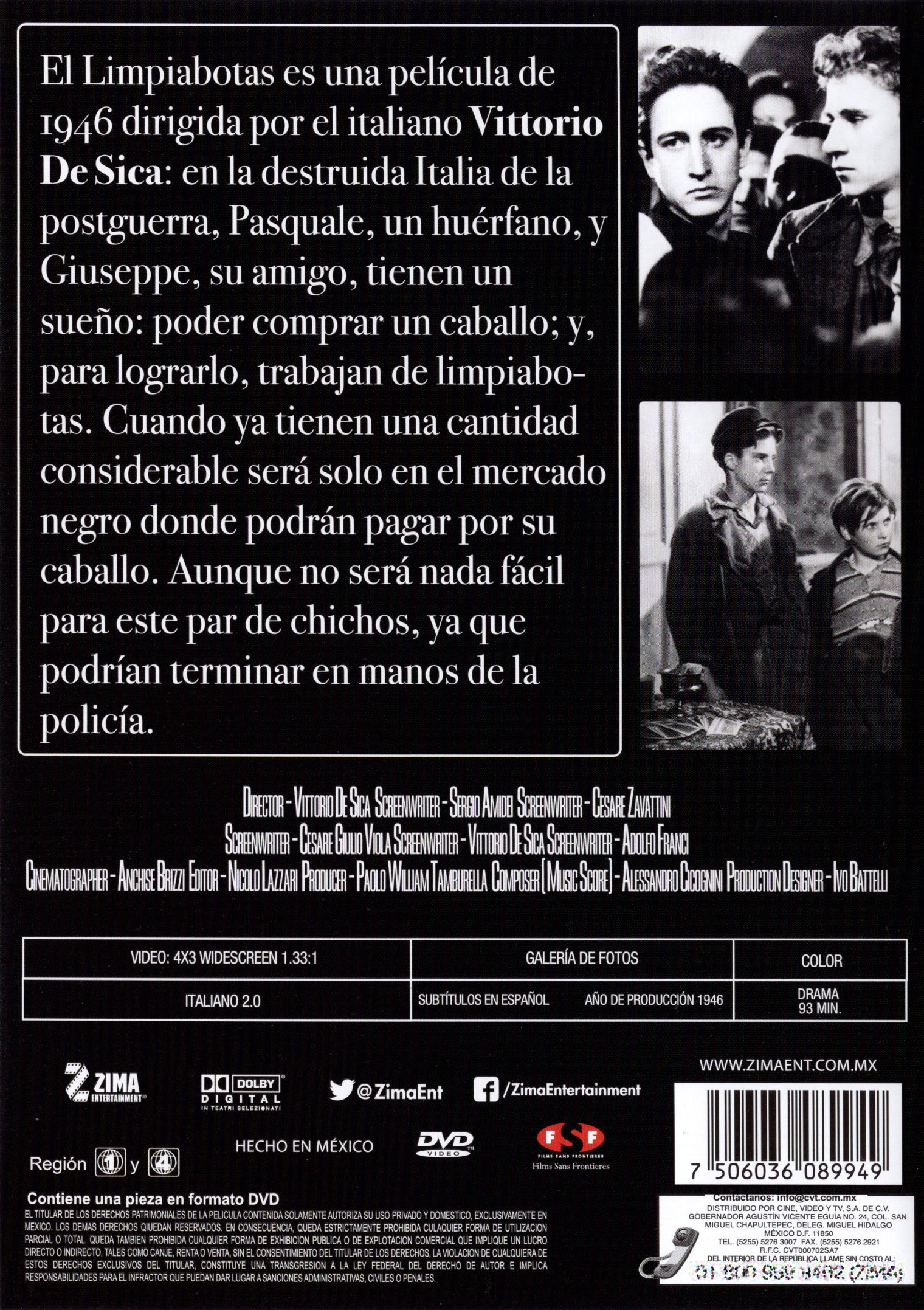 El Limpiabotas Blu-ray Una pelicula de Vittorio de Sica