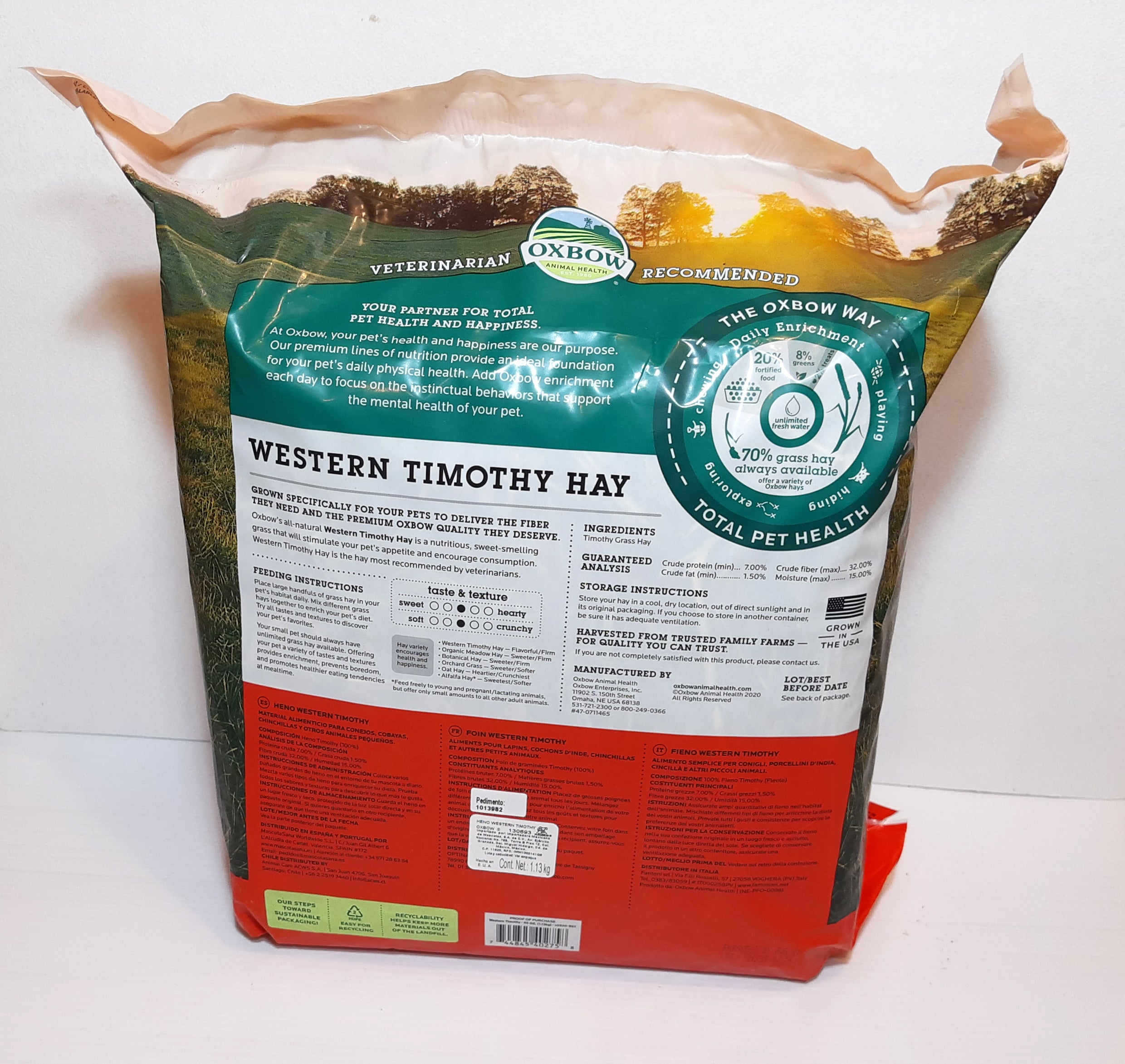 Timothy Hay Oxbow 1.13 Kg