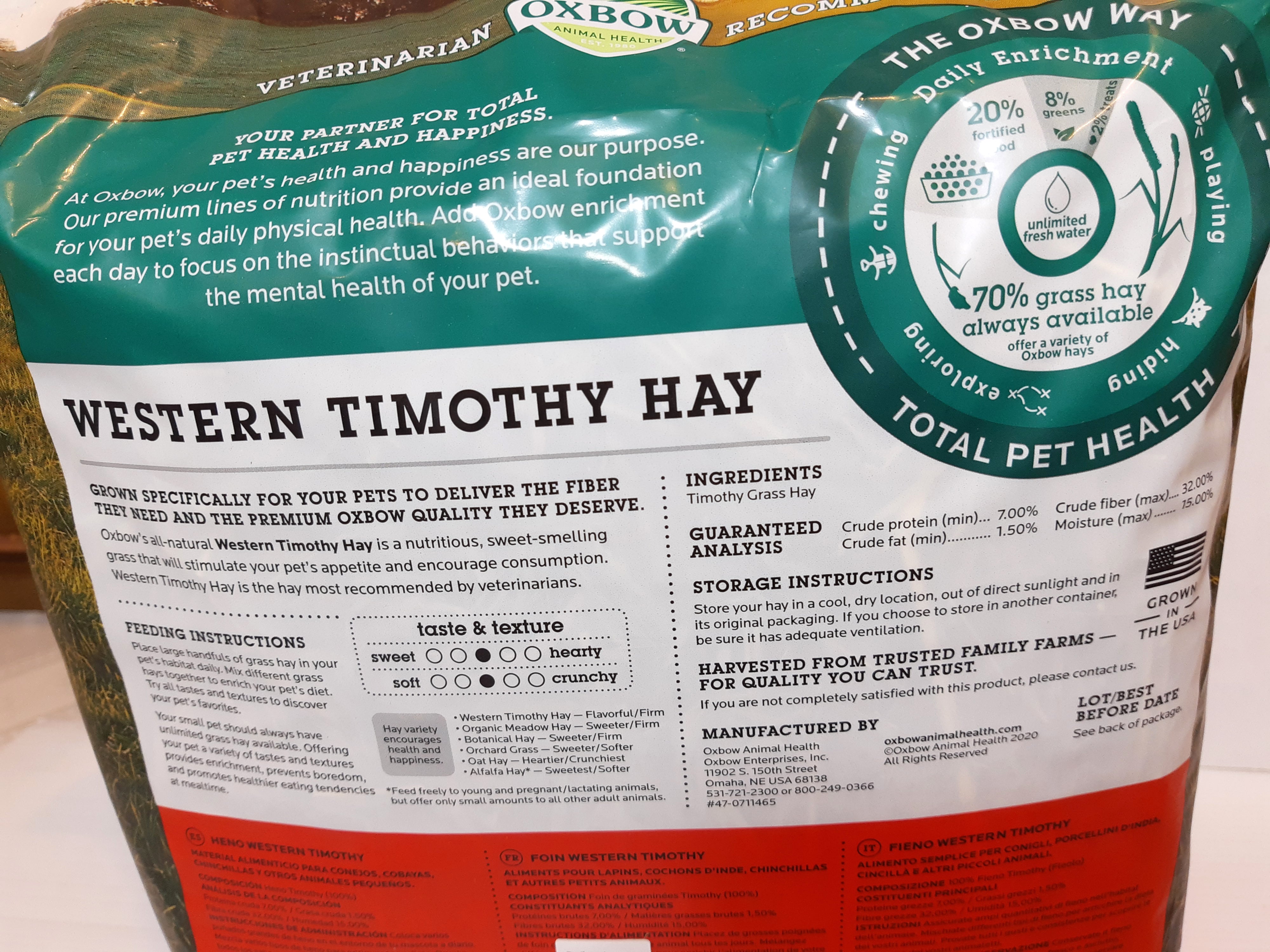 Timothy Hay Oxbow 1.13 Kg