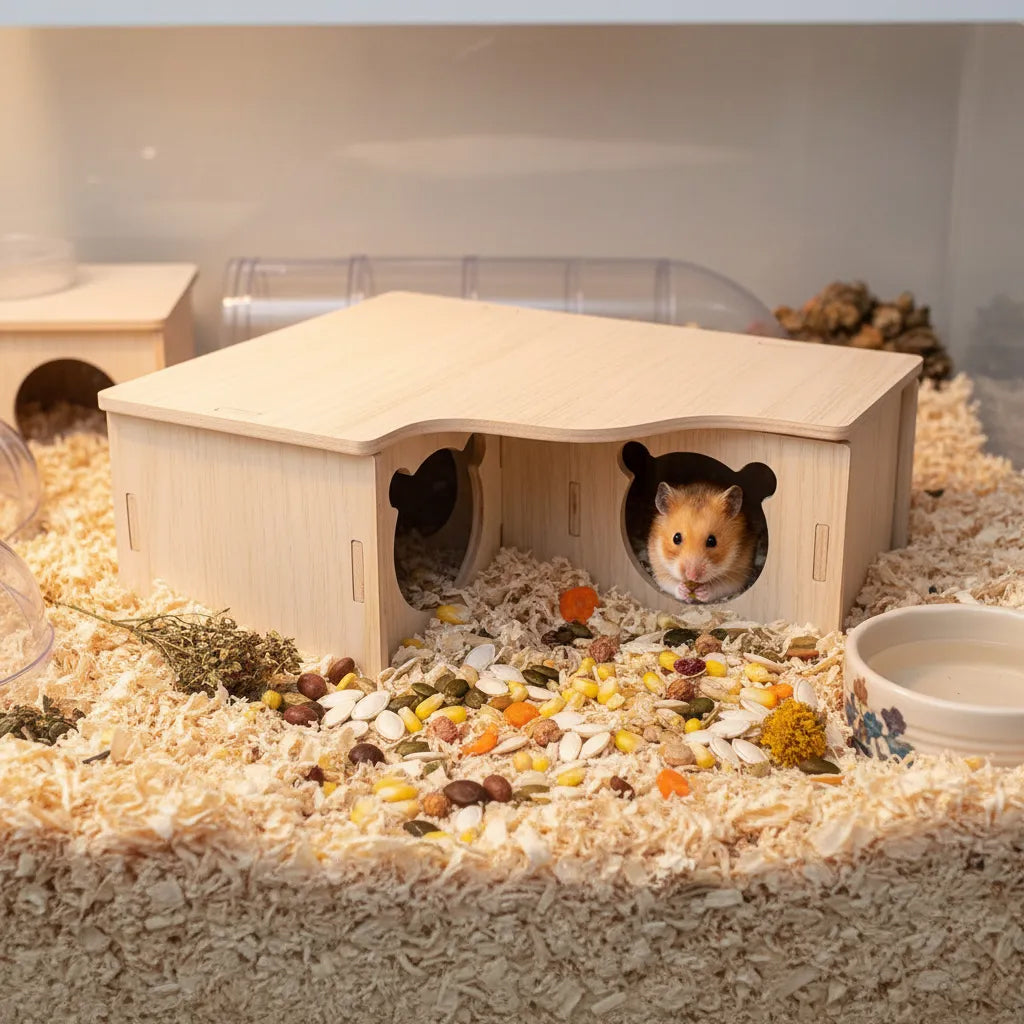 Casa laberinto de madera armable para Hamster