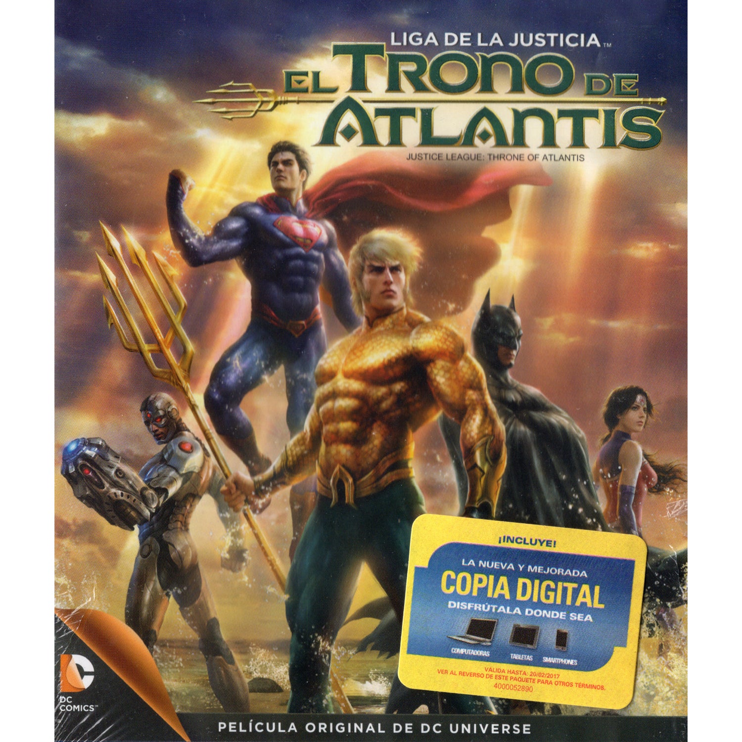 La Liga de la Justicia el trono de Atlantis Blu-ray