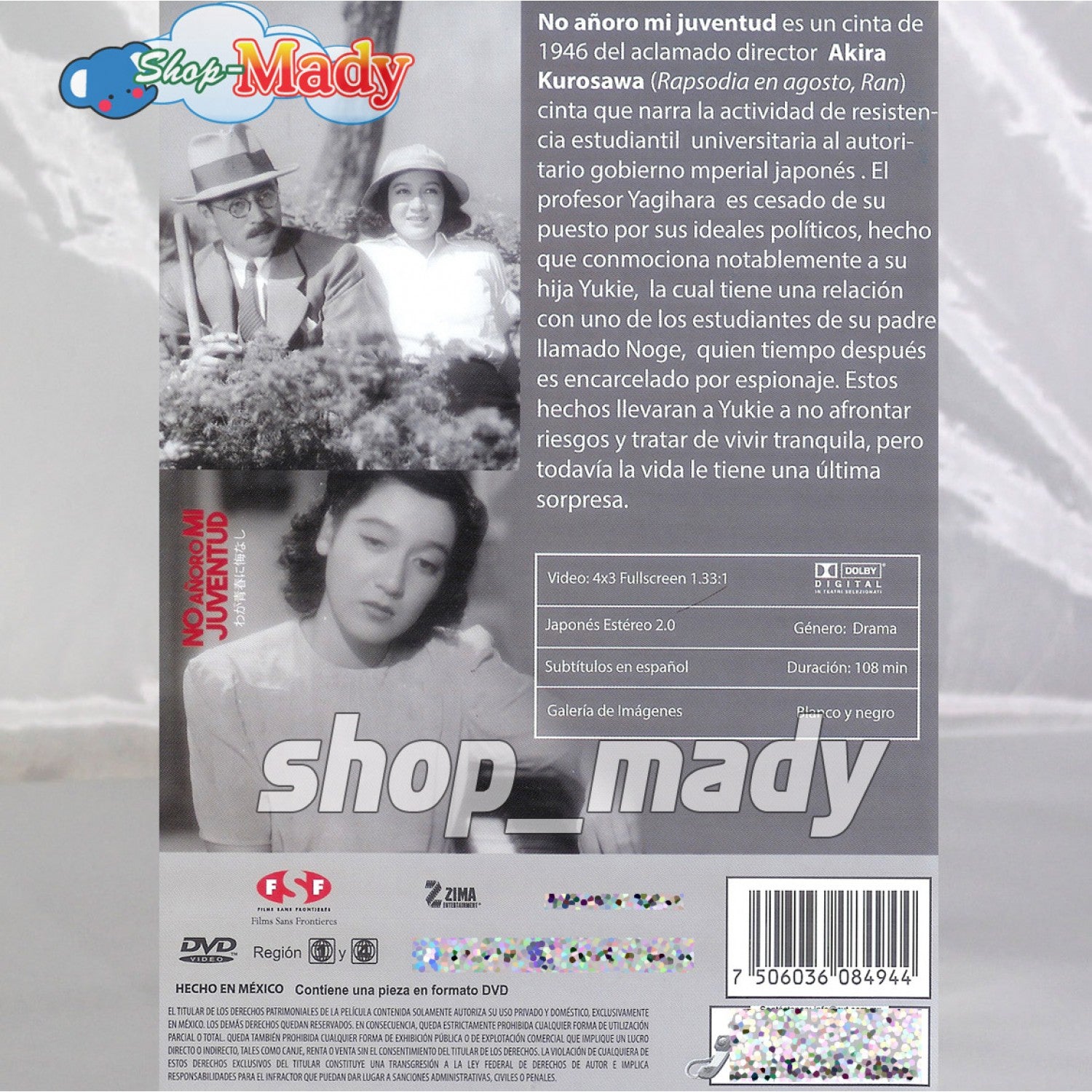 No añoro mi Juventud DVD