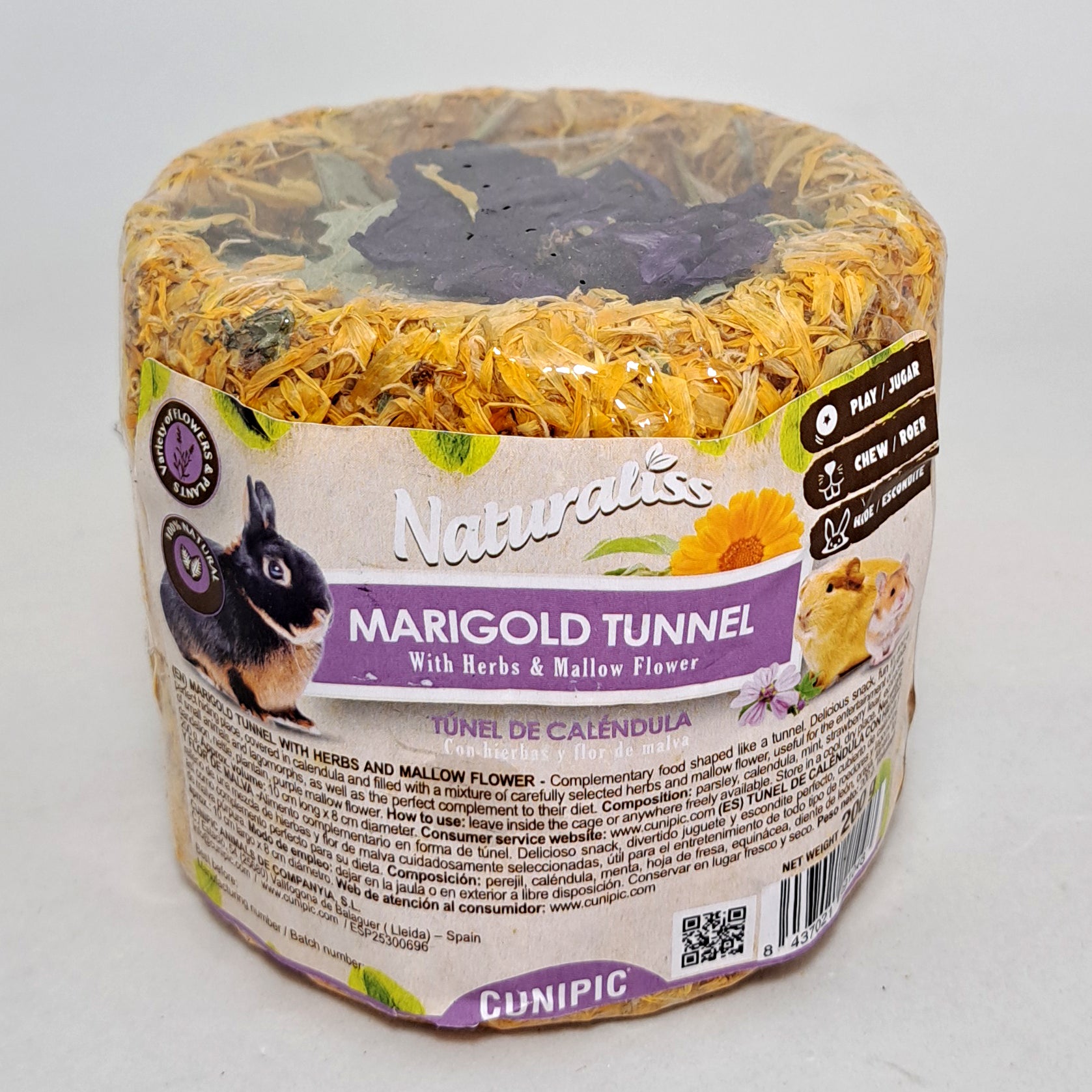 Túnel de calendula con hierbas y flor de malva cunipic