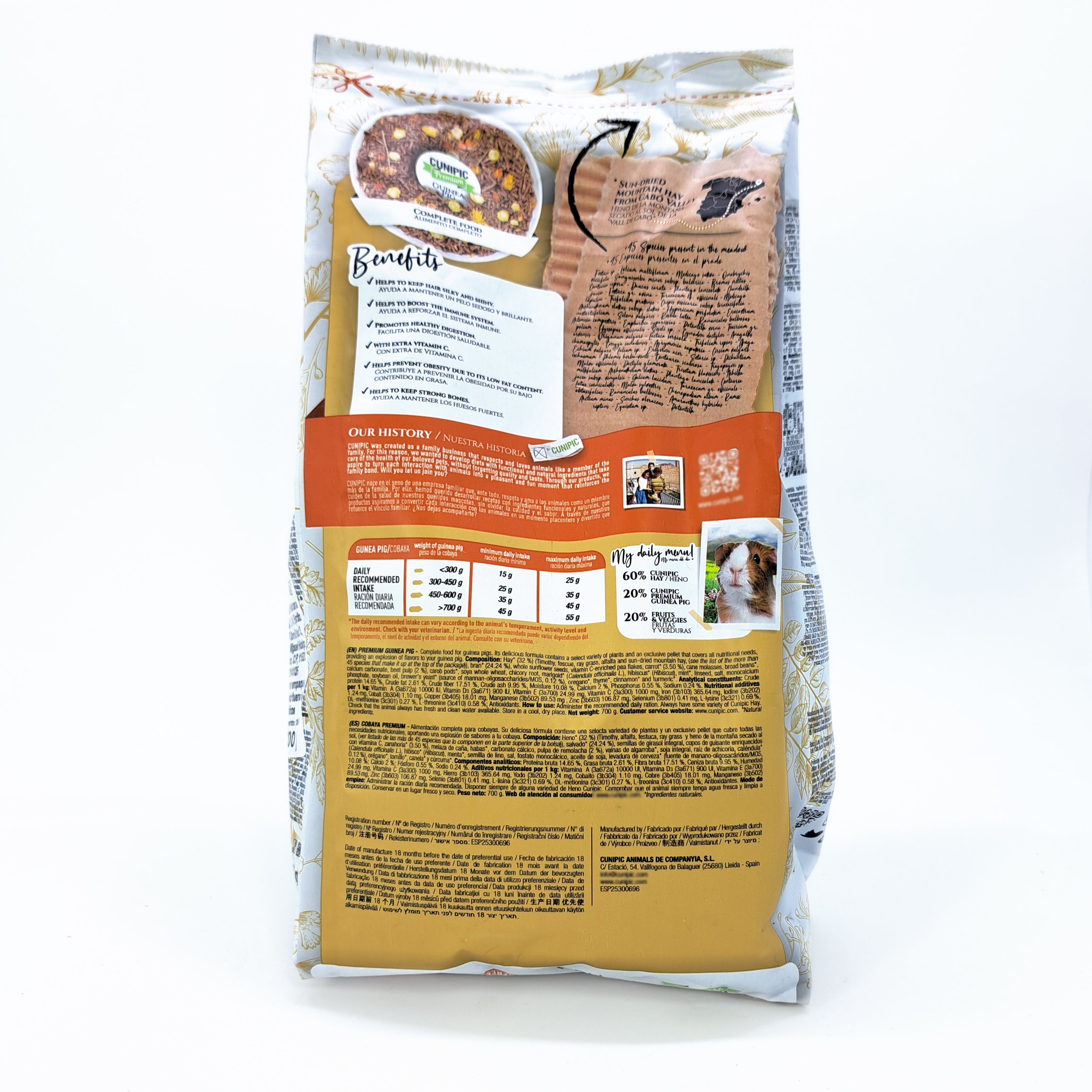 Alimento para Cuyo Premium Cunipic 700gr