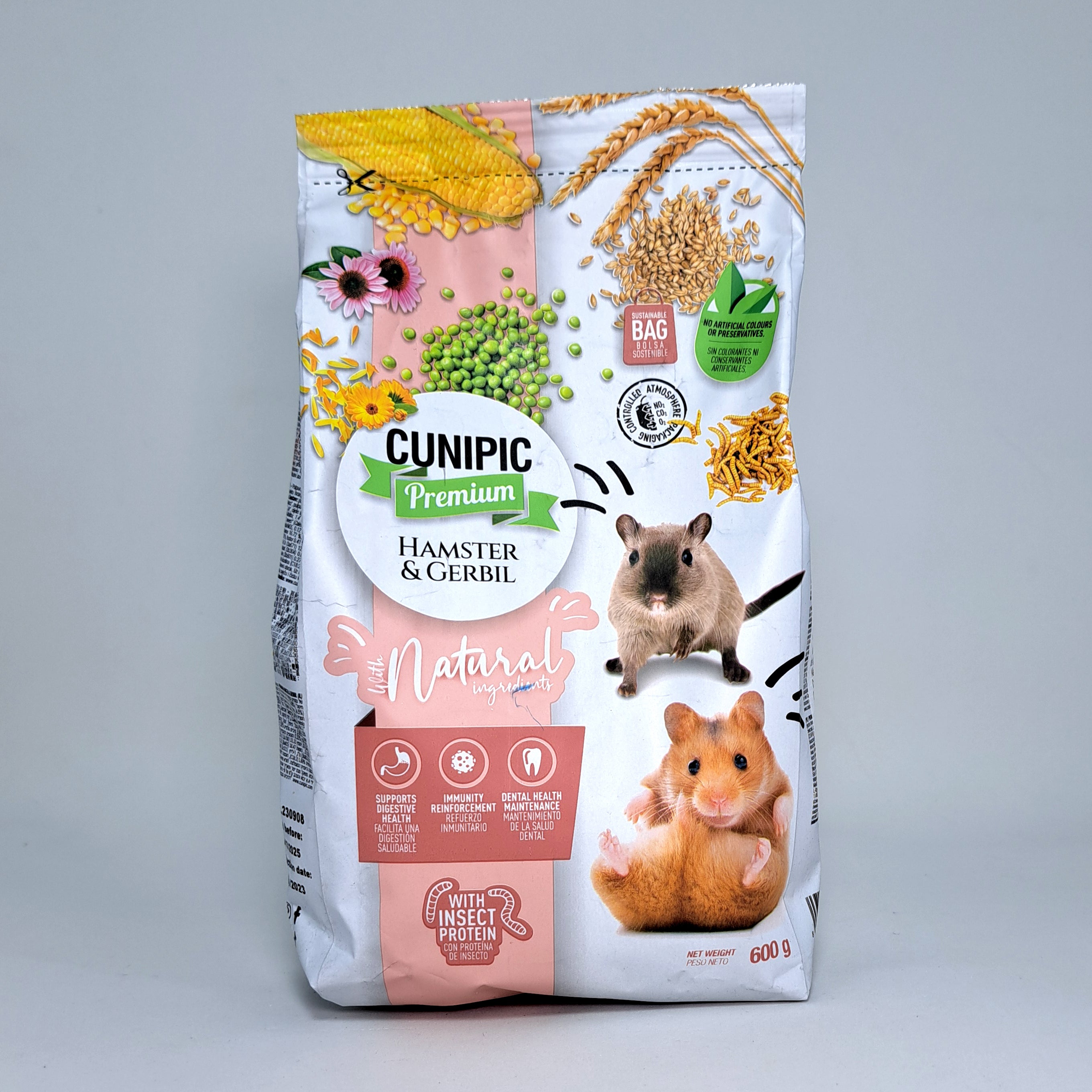 Alimento para Hamster & Gerbo Premium Cunipic 600gr