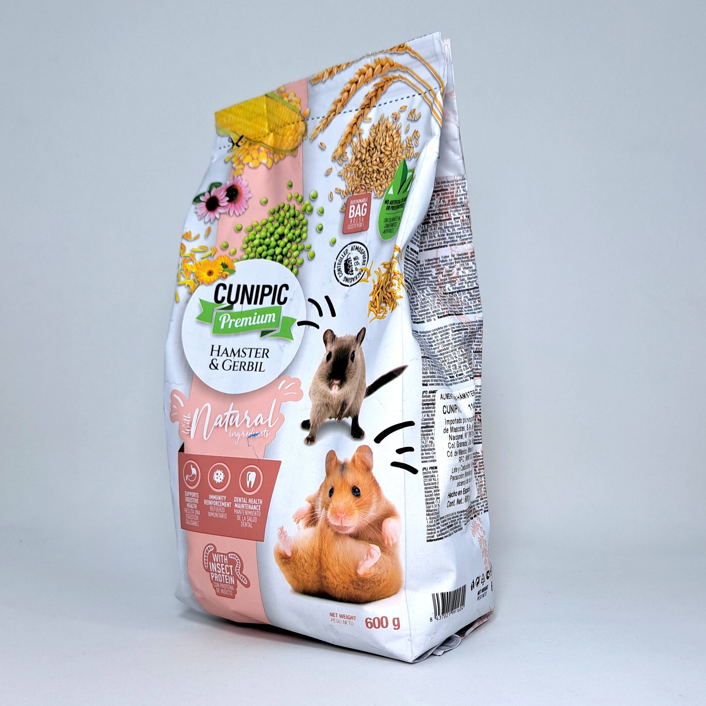 Alimento para Hamster & Jerbo Premium Cunipic 600gr