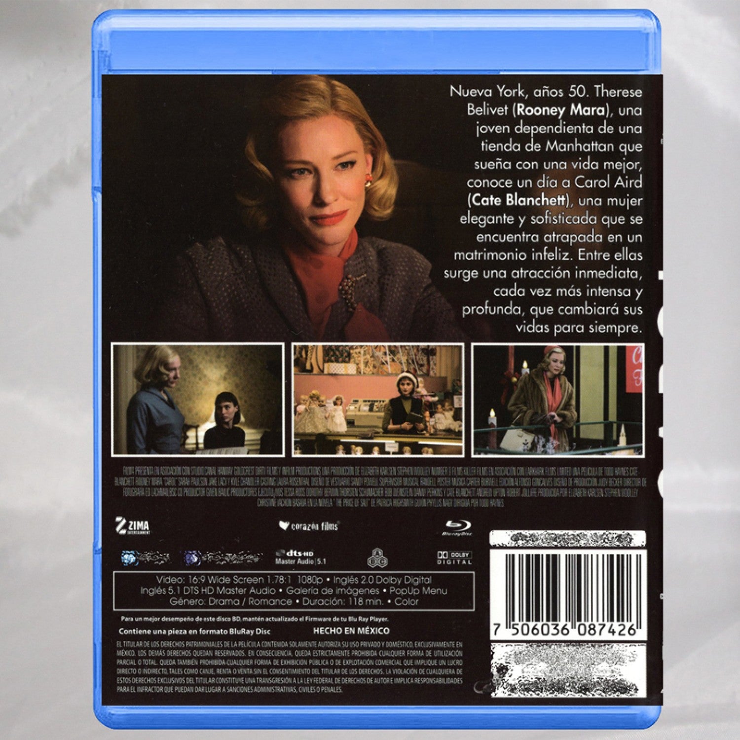 Carol Una Pelicula De Todd Haynes Blu-ray