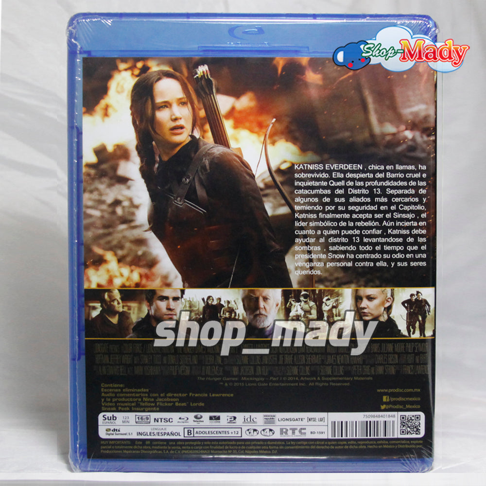 Los Juegos Del Hambre Sinsajo Parte 1 Blu-ray