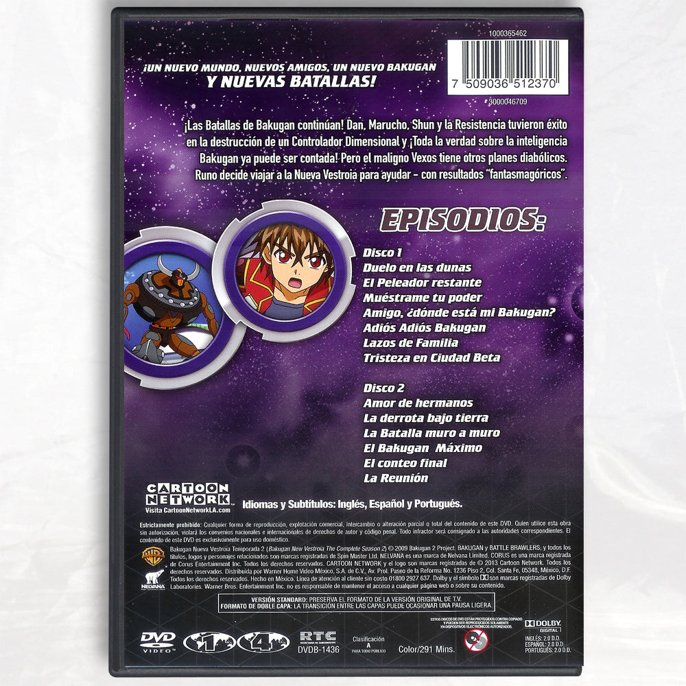 Bakugan Nueva Vestroia Temporada 2 DVD