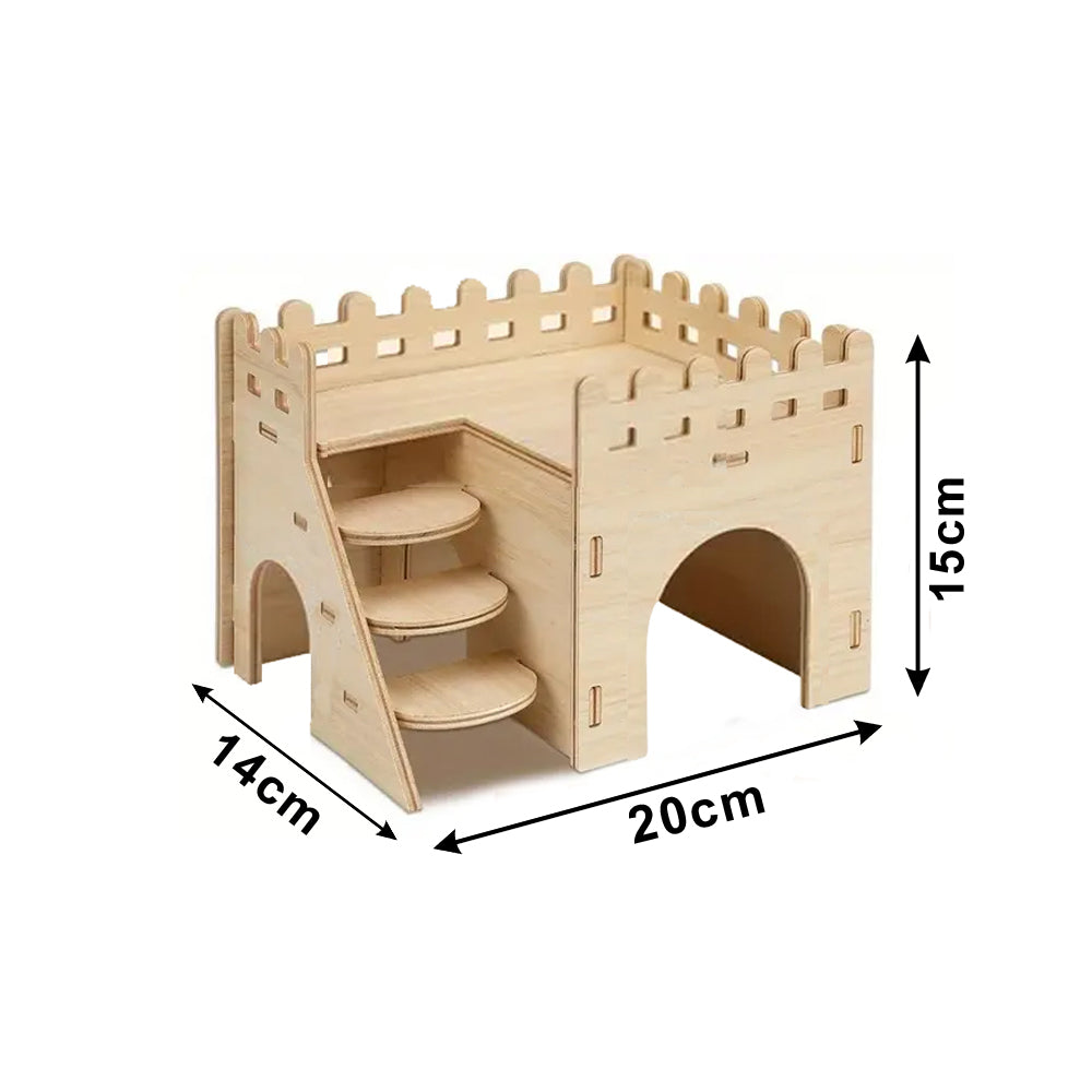 Castillo de madera armable para Hamster