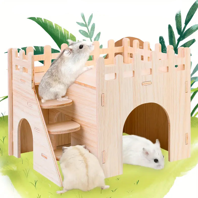 Castillo de madera armable para Hamster