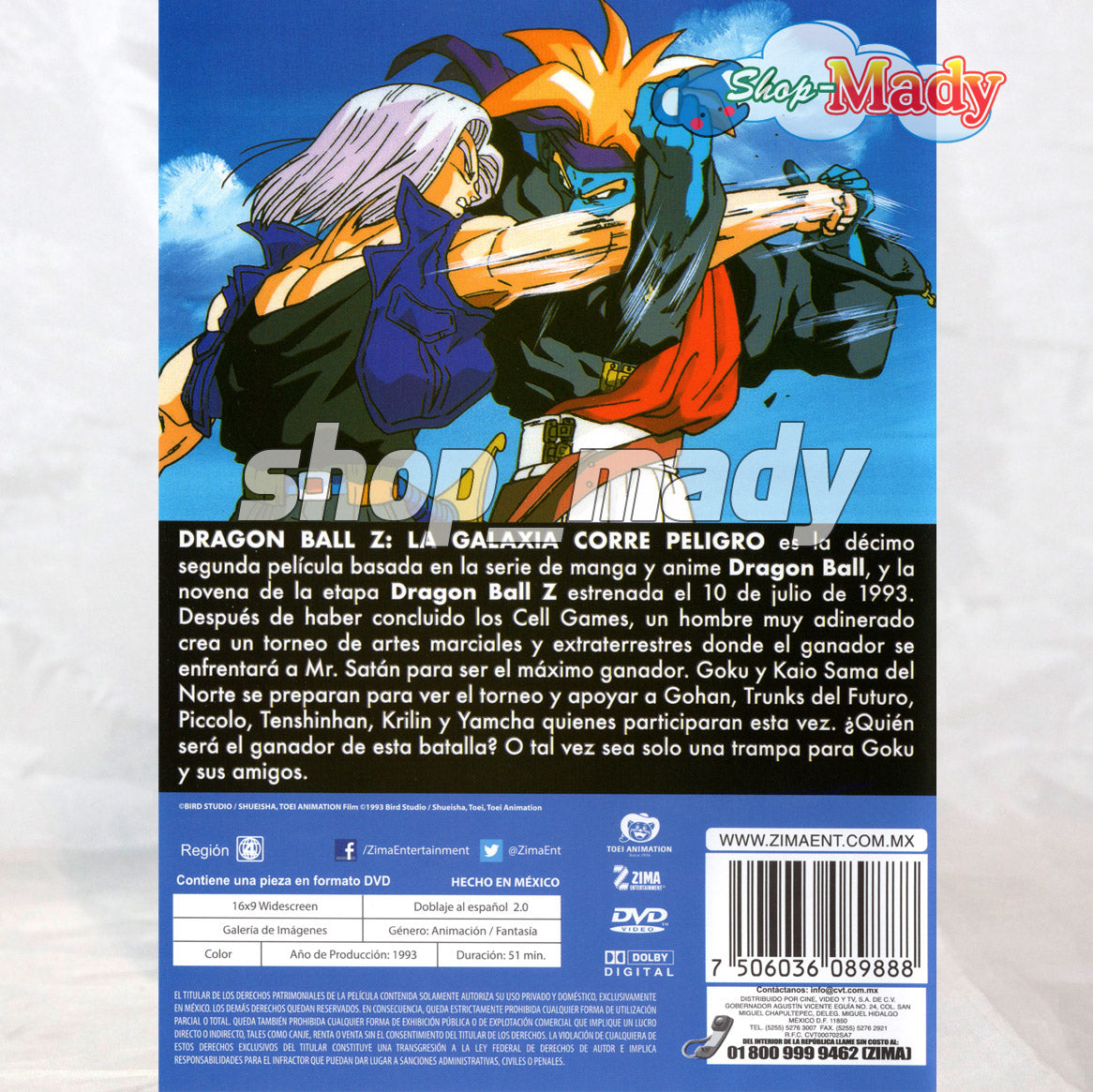 Dragon Ball Z La galaxia corre peligro DVD