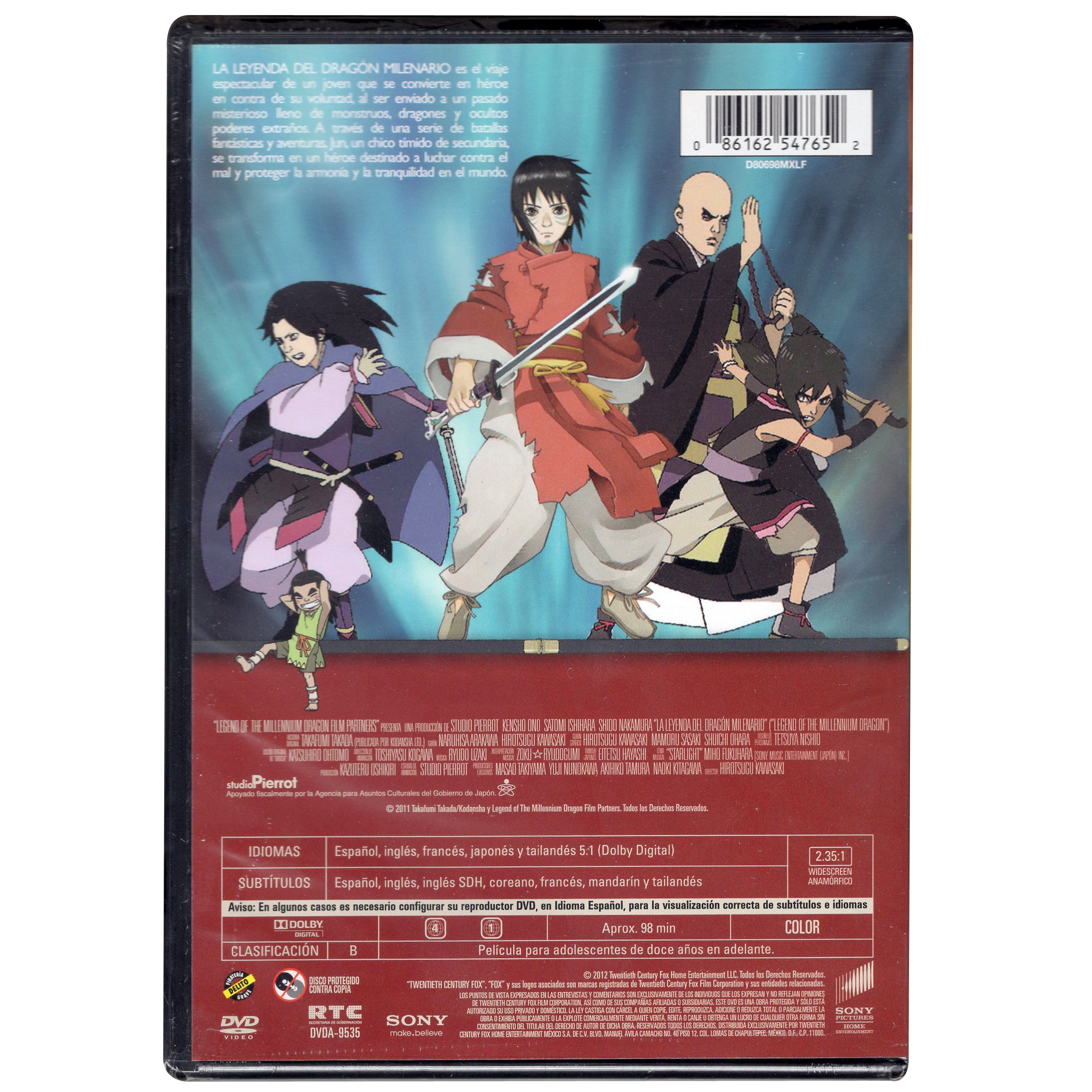 La leyenda del dragon milenario DVD