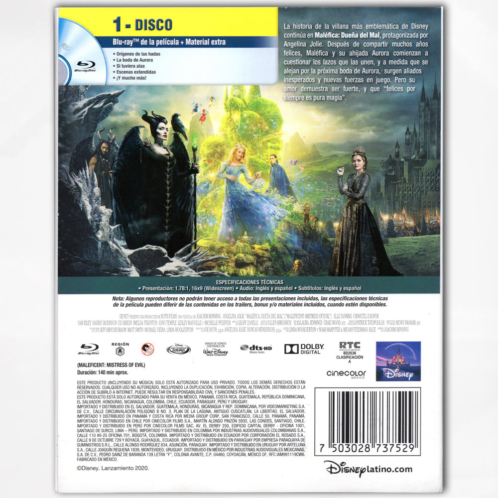 Malefica Dueña del Mal Blu-ray
