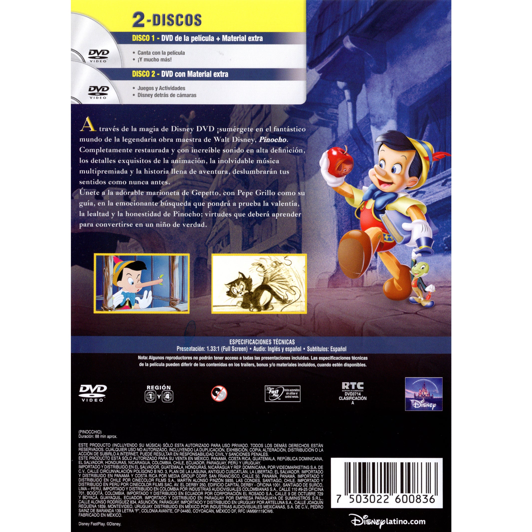 Pinocho  DVD