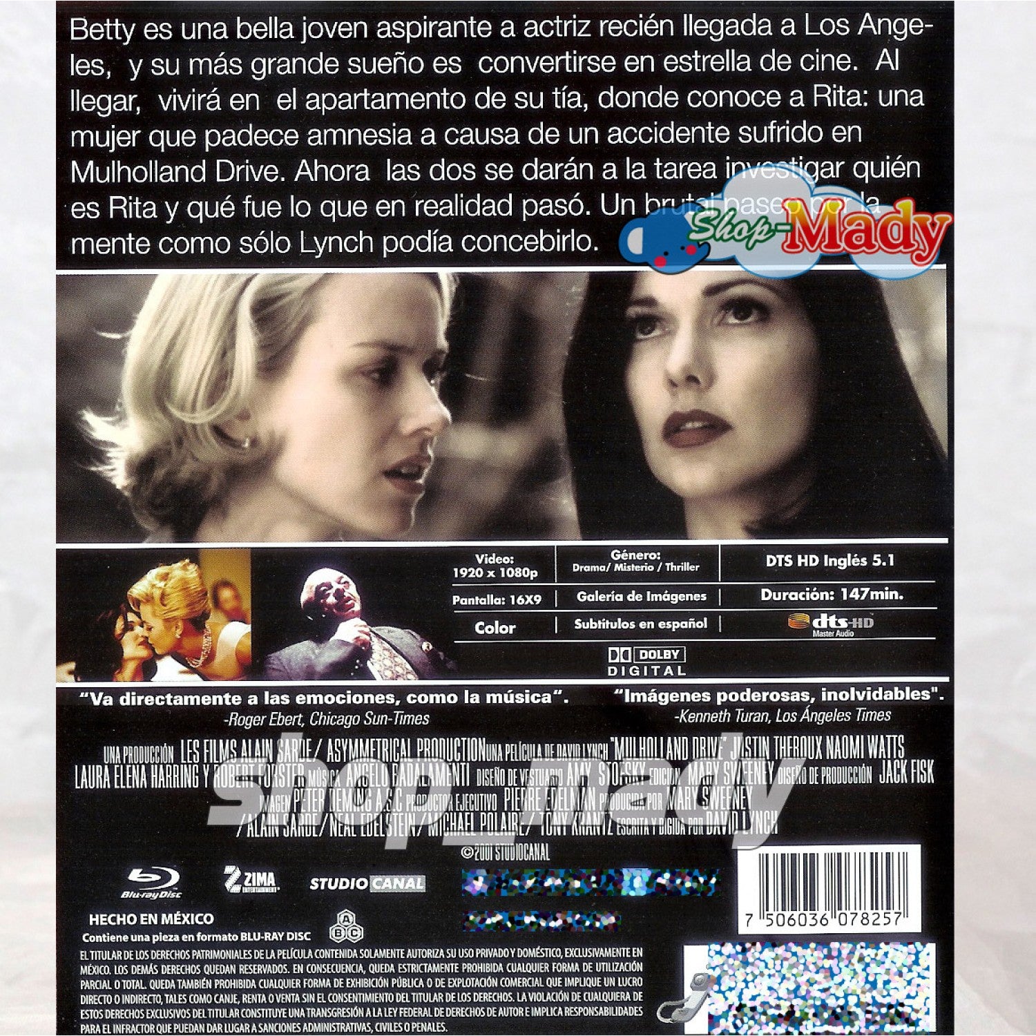 Mulholland Drive - Sueños, Misterios y Secretos Bluray