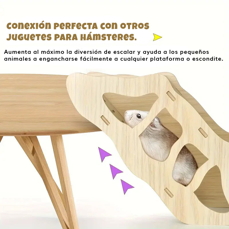 Tunel escondite de madera armable para Hamster