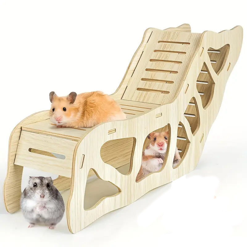 Tunel escondite de madera armable para Hamster