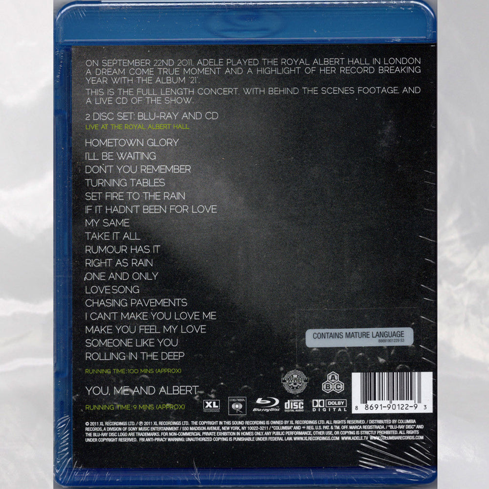 Adele Live at the Royal Albert Hall Blu-ray + CD