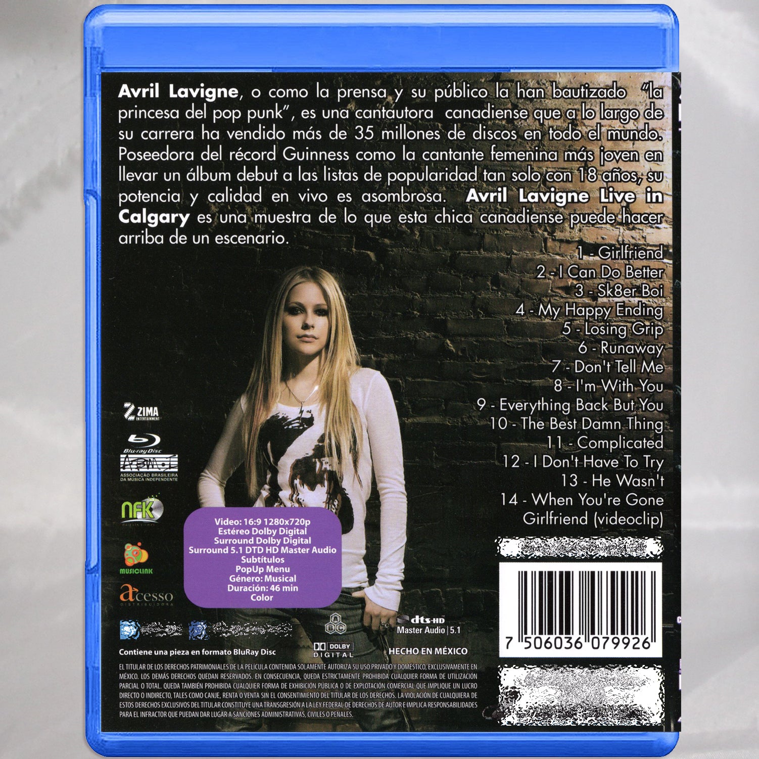 Avril Lavigne Live in Calgary Blu-ray