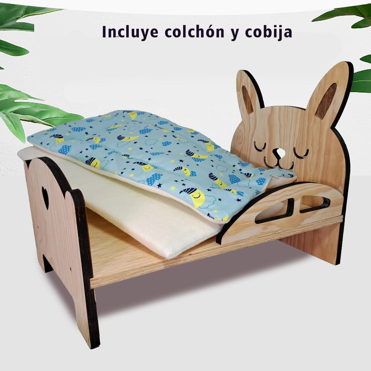 Cama de madera para cuyo
