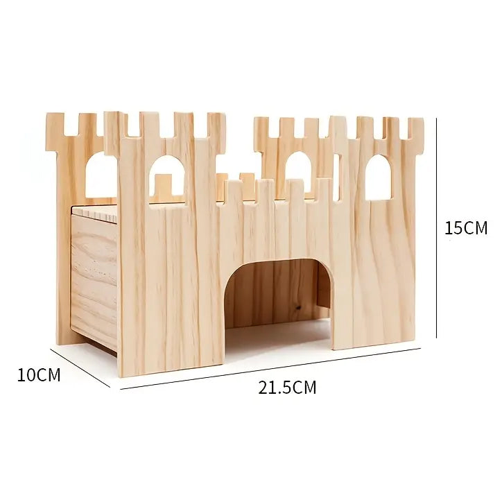 Castillo de madera de pino para Hamster