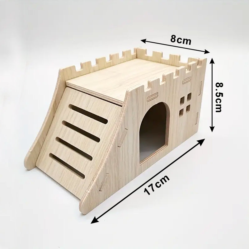 Rampa de madera escondite armable para Hamster