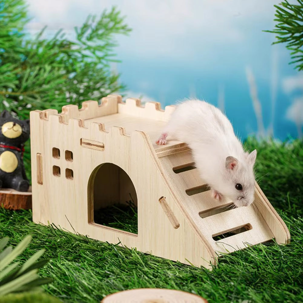 Rampa de madera escondite armable para Hamster