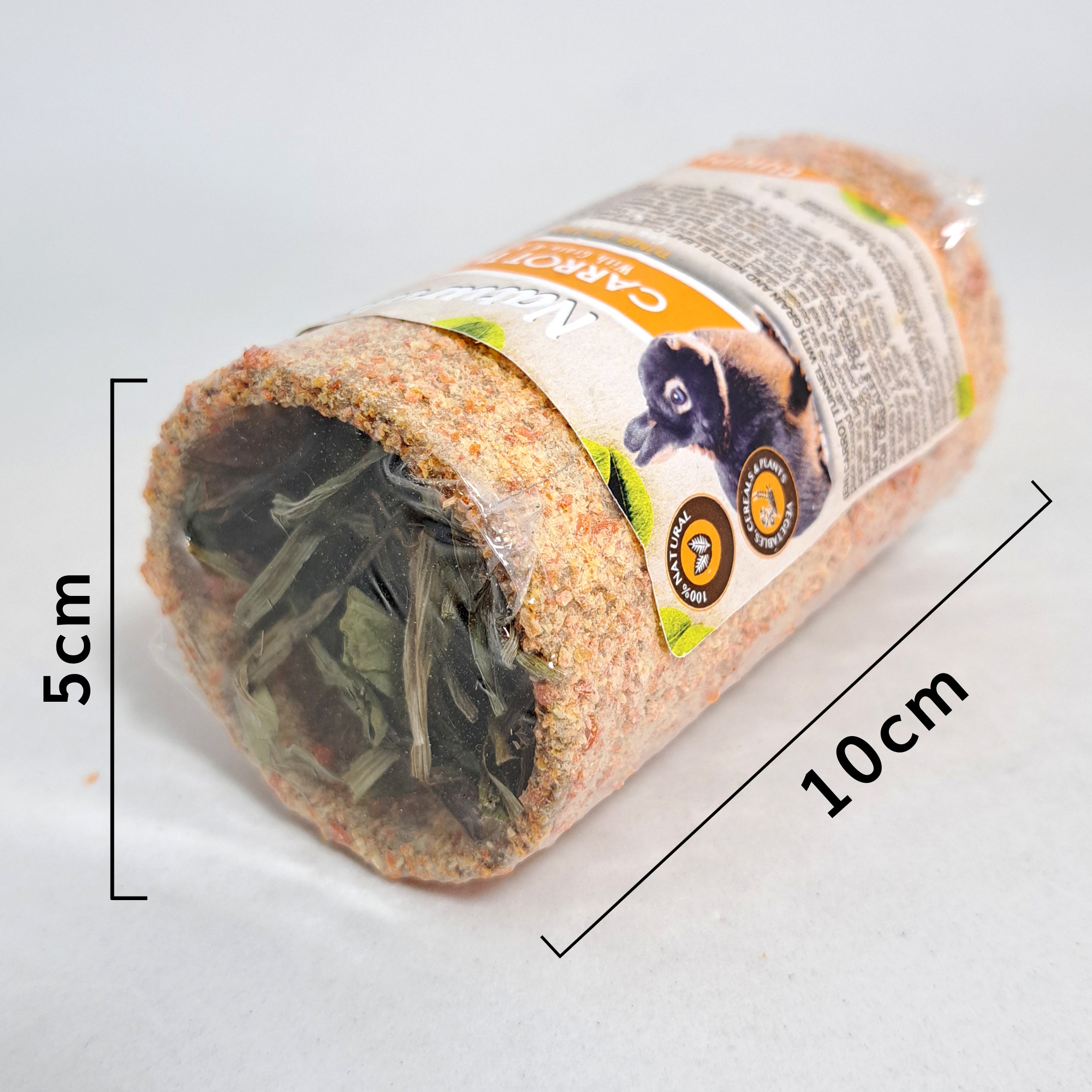 Túnel zanahoria con cereales y ortiga Hamster cunipic